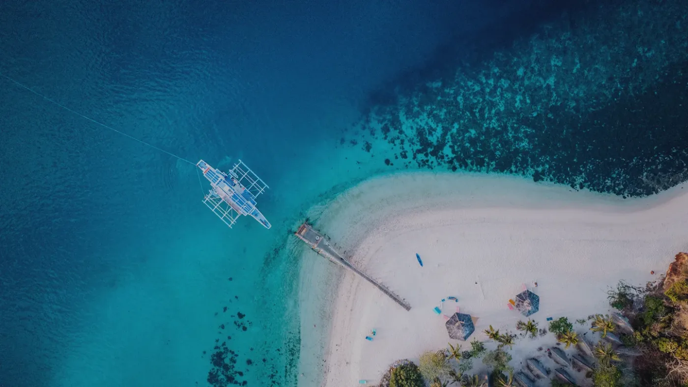 Aerial view of Camp Ngey Ngey in Busuanga